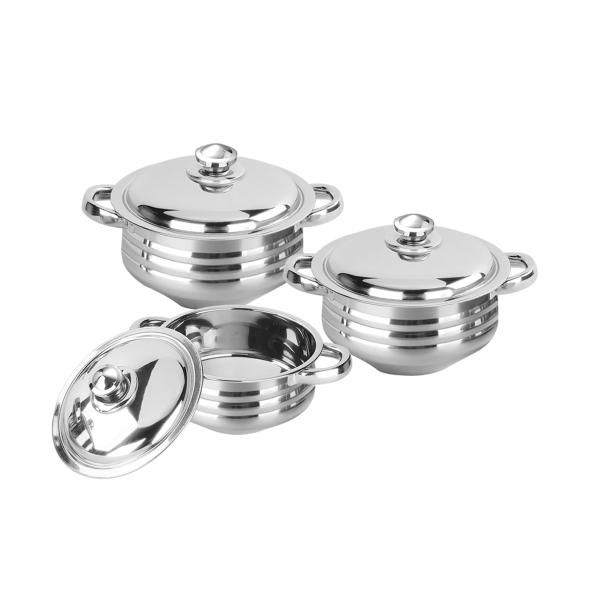 Buy Full Mirror Polished Stainless Steel Cookware Sets Durable And Easy Cleaning at wholesale prices