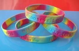 Buy Multi Colourful Silicon wristband at wholesale prices