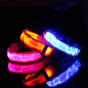 Luminescent Waterproof Lighted Dog Collar , Safety Glow Dog Collar Leash