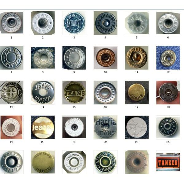Manufacturer Wholesale Classic antique brass metal Jeans button for jeans