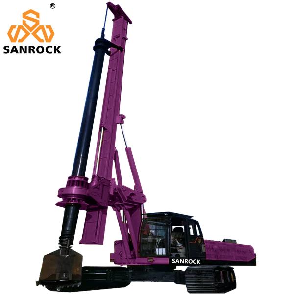 Crawler Rotary Pile Drilling Rig Construction Works Hydraulic Borehole Drilling