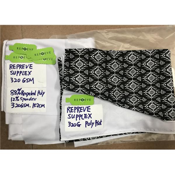 Knitting Compression Eco Friendly Fabric , Solid Colors Swimwear Material Fabric