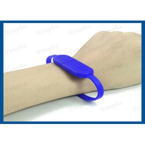 Promotional Thin Wristband Flash Drive Convenient Carrying Silicone Material