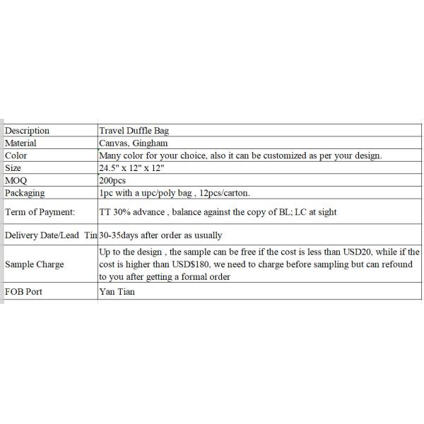 Travel Duffle Bag mens bag canvas bag weekender bag pebblegrain handle bag