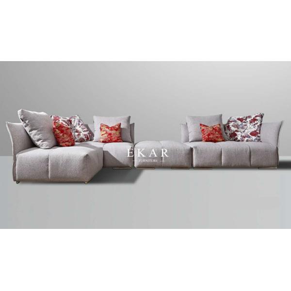 Living Room Furniture L Shaped Fabric Modern Sectional Sofa Set