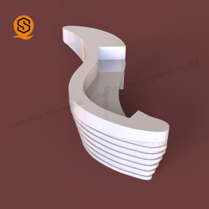 Solid Surface Modern Salon Reception Desk White Curved Reception Desk