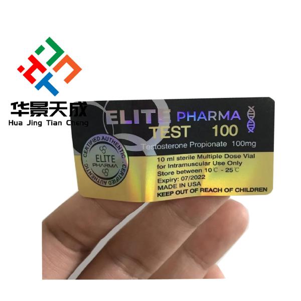 Buy Test Enanthate 250 Vial Labels vial Packing With Laser Glossy at wholesale prices