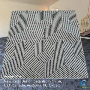 25000Lbs Plastic Interlocking Garage Floor Tiles 3D Cubic 400x400mm