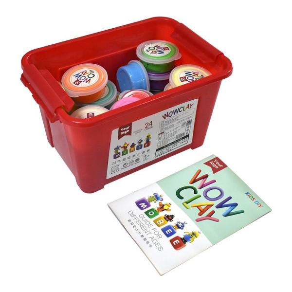 Children 24 Colors Coloured Modelling Clay Large Package Ultralight Kids Gift Toy Set