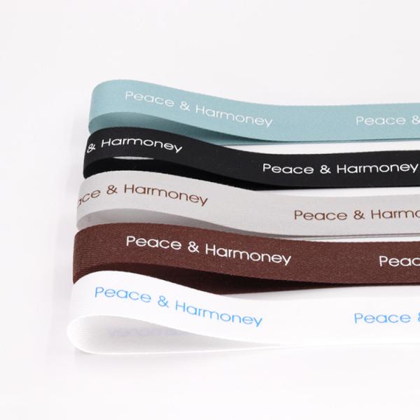 Buy Custom Printed Gift Packaging Ribbon , Double Faced Silk Satin Ribbon at wholesale prices