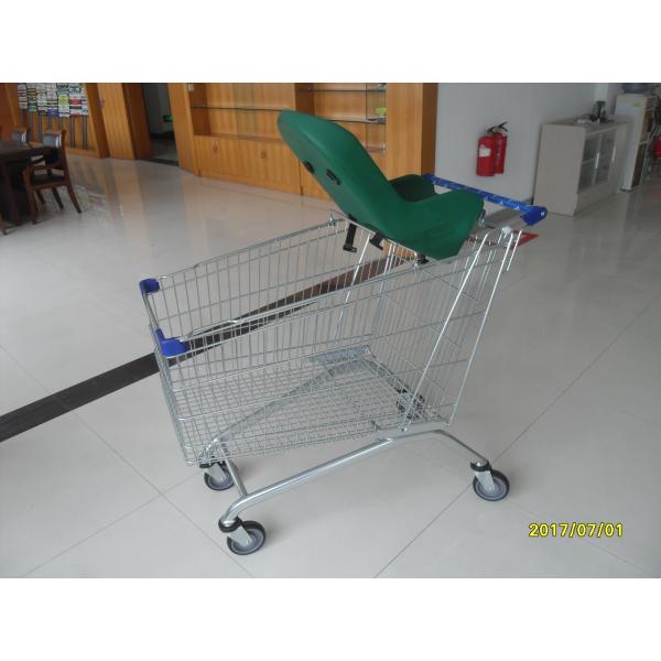 Buy Anti Theft 210L Supermarket Shopping Trolley With Baby Capsule GS / ROSH at wholesale prices