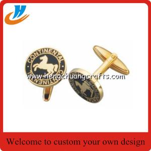 Gold cufflinks,men's T-shirt metal cufflinks high wholesale for important