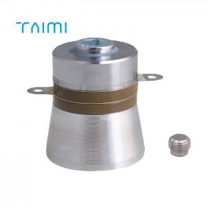 Quality Silver Aluminum Alloy 100W 28KHz Ultrasonic Piezo Transducer Cleaner for sale