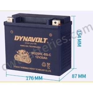 Motorcycle Nano Gel Jet Ski Batteries 12V 20Ah Dynavolt MG20HL-BS-C