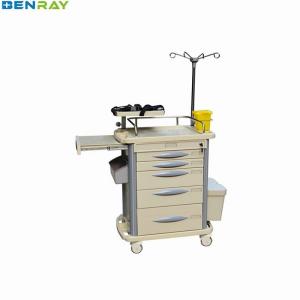 Quality Hospital Emergency Crash Cart Trolley 720 X 470 X 920mm for sale