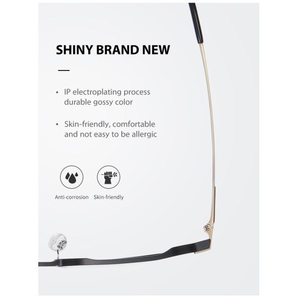 Aluminum Magnesium Titanium Frame Glasses , Custom Lens Round Prescription Glasses