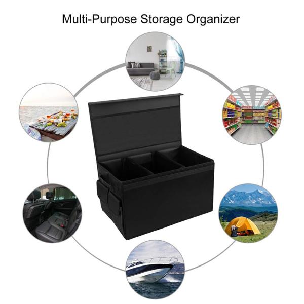 Multi Purpose Car Trunk Organizer 1680D Waterproof Oxford Cloth Made