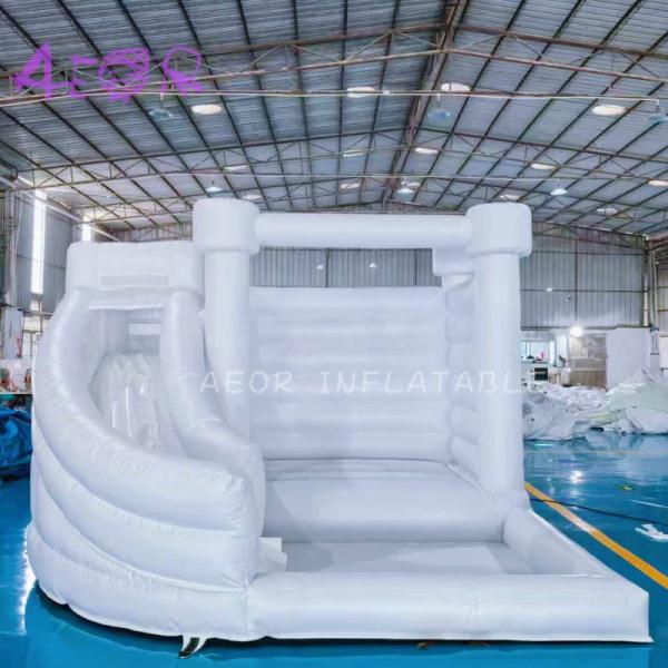 Buy White inflatable bounce house combom inflatable castle kids bouncy house at wholesale prices