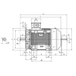 1LE1503-1CB63-4JB4-Z Siemens PLC Low-Voltage Motor 1LE15 Shaft Left