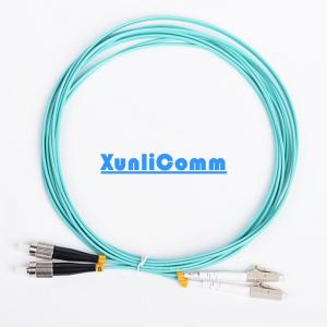 LC - FC Multi mode duplex fiber patch cord blue 3m