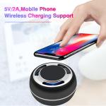 TWS portable bluetooth speaker mobil phone wireless charging support LED
