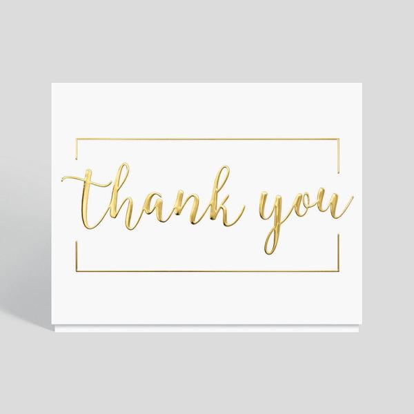 Buy Custom Logo Personalized Luxury Embossed Thank You Cards For Buisness at wholesale prices