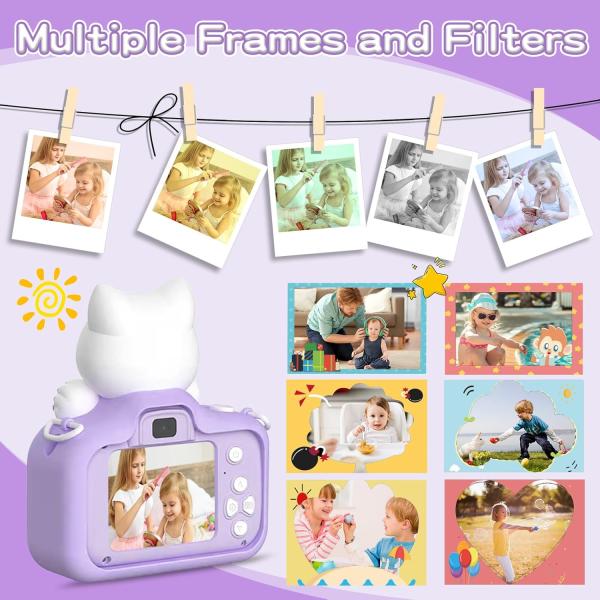 Front Rear Selfie Video Childrens Waterproof Camera Portable 1080P Full HD For Tweens
