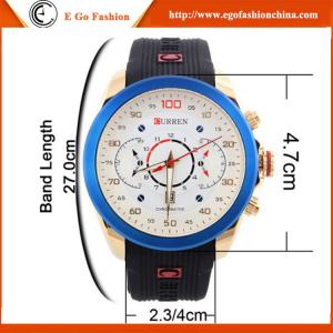 China 8166 Curren Watch China Watches Rubber Band Silicone Watch Sports Watch Casual Watch Man on sale