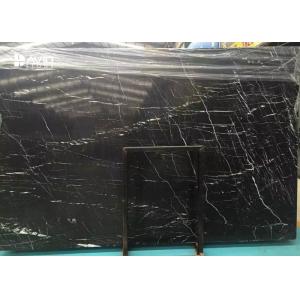 Nero Marquina Kitchen Marble Slab White Parallel Lines Black Polishing