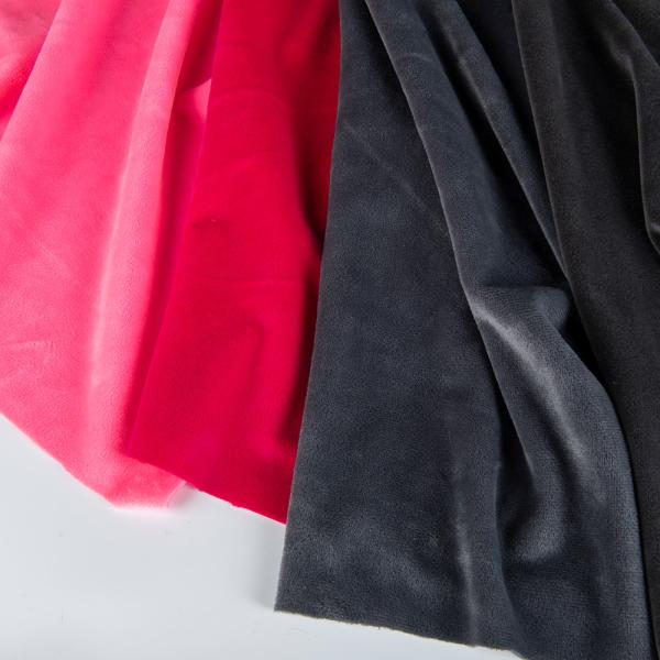 Short Plush Velvet Fabric 95%Polyester 5%Spandex Elastic Customized Color Plain