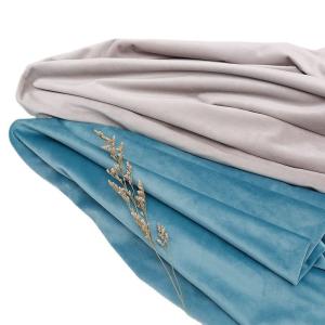 Stretch Sofa Velvet Upholstery Fabric 75D Plain Dyed