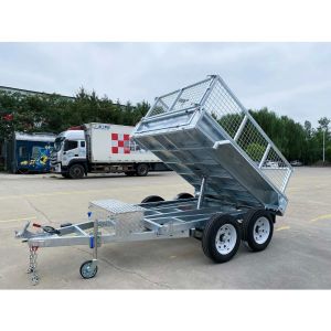 Fully Welded Hydraulic Tipper Trailers 8x5 Galvanised Tipper Trailer Silver
