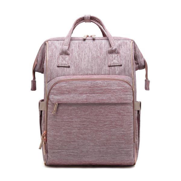 ISO9001 Pink Oxford Cloth Large Capacity Mommy Nappy Bag Backpack