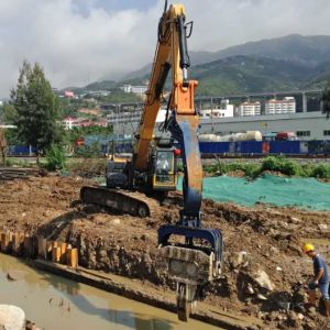 2500RPM 20T Vibrating Hydraulic Sheet Excavator Mounted Pile Driver