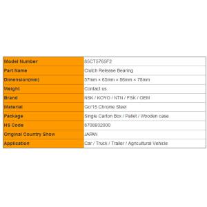 Self aligning Clutch Release Bearing Assembly 85CT5765F2 Heavy Duty Car