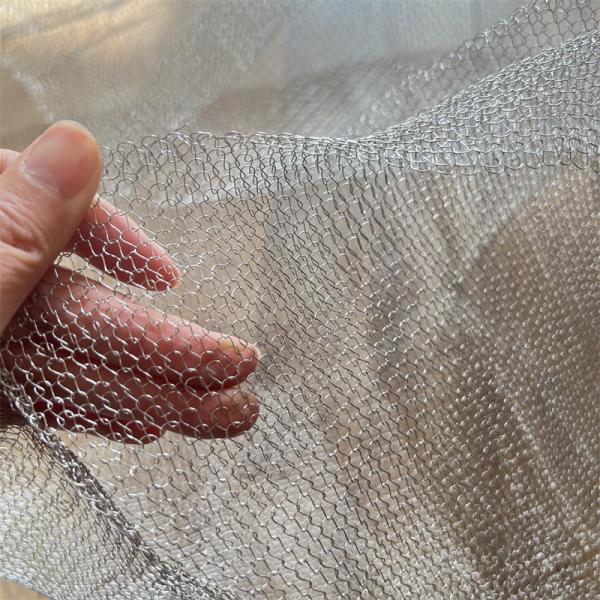 Buy Knitted Woven Insulation Mesh / knitted metal mesh 0.2mm -0.55mm Wire diameter at wholesale prices