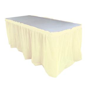 Rectangle Table Skirt , Non Toxic PEVA Plastic Ruffled Table Skirt