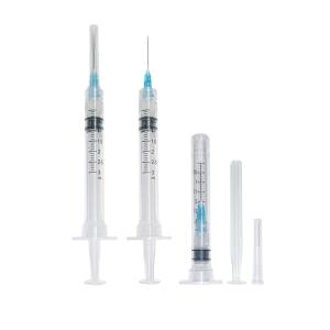 2.5ml Auto Disable Ad Syringe Hospital Use Medical Disposable Pe Bag Plastic