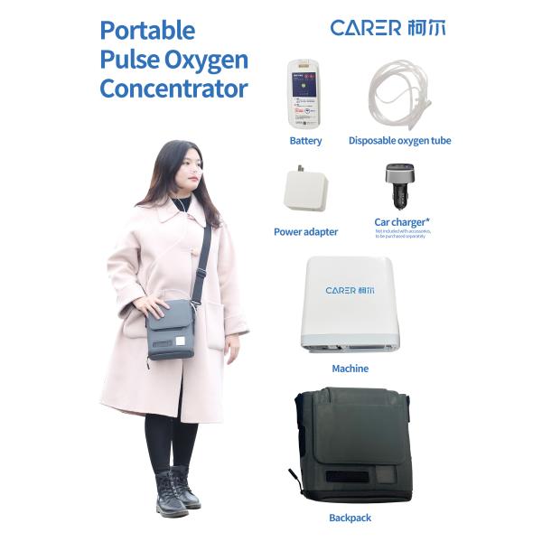 93+/-3% Purity Portable Home Oxygen Concentrator Pulse Flow 1 - 5 Gear