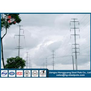 Communication Burial Type Electric Power Pole 40FT High Hot Dip Galvanized