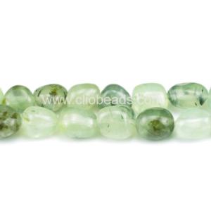 Quality Prehnite Polished Nuggets Gemstone Bead Jewellery for sale
