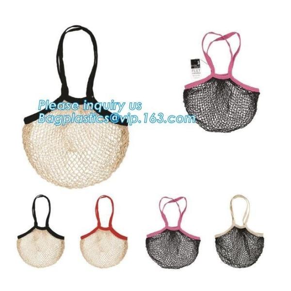 Buy Mesh Net Reusable Eco Bags Tote Extra Lightweight Cotton Net at wholesale prices