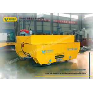 Coils Handling Rail Transfer Trolley / Motorized Rail Cart For Steel Factory
