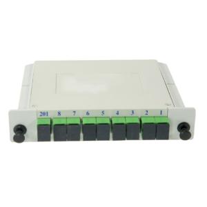 1x8 SC APC Fiber Optical cassette Plc Splitter In Fiber Optic Box