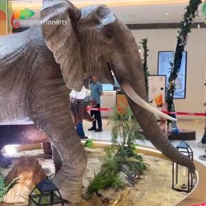 Animatronic Animal Replicas Animatronic Elephant For Theme Park Decoration