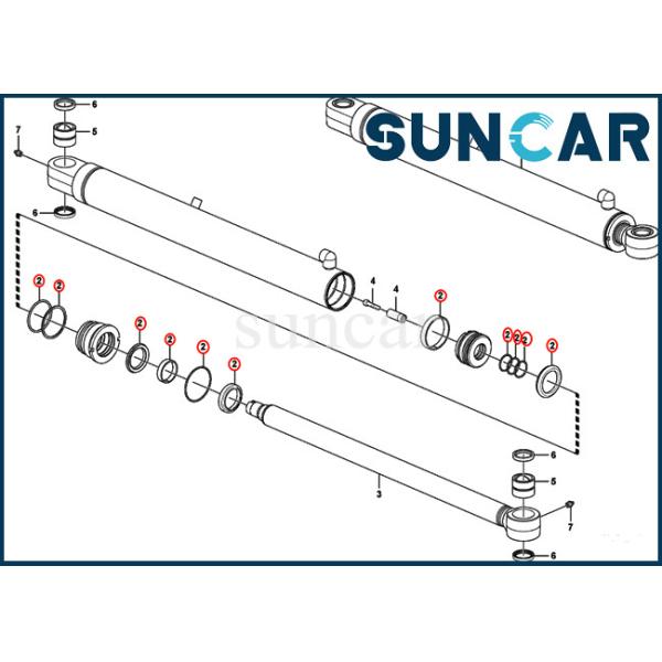 VOE15174600 Dipper Arm Cylinder Seal Repair Kit VOE 15174600 EC35C ECR48C ECR50D