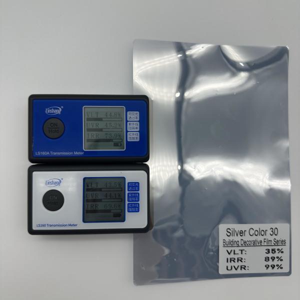 NASIDO Silver 30 Decorative Building Window Film Dirt Resistant Customizable