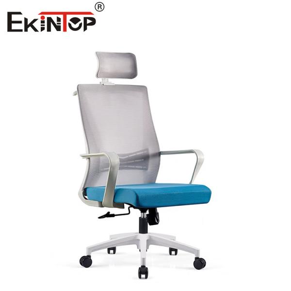 Buy High Back Mesh Office Chair With Headrest Plastic Armrests Swivel at wholesale prices