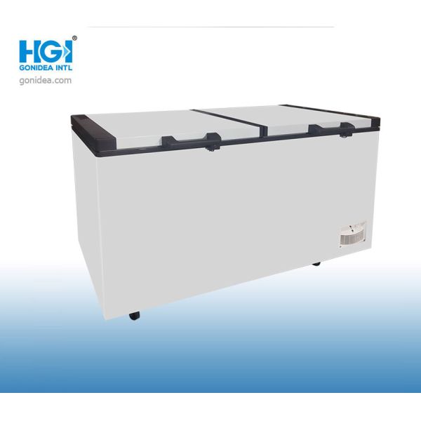 Gray Chest Freezer 220V 50Hz Heavy Duty Insulation Providing Consistent Freezing