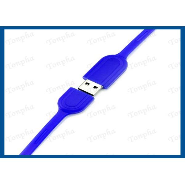 Promotional Thin Wristband Flash Drive Convenient Carrying Silicone Material